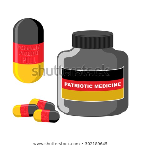 Stock photo: Patriotic Medicine Germany Pills With A German Flag Vector Ill