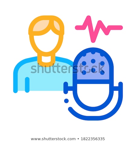 Testing Music Performance On Man Icon Illustration [[stock_photo]] © pikepicture