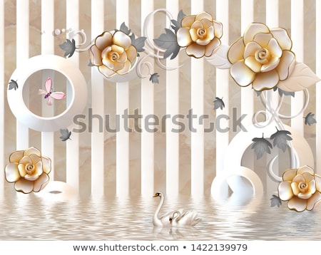 Stock fotó: Luxury Bouquet Of Pink Roses On Marble Background Beautiful Flo