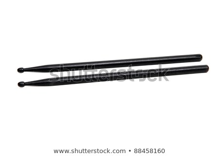 Black Drumstick Isolated On White Stock foto © pterwort