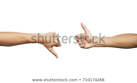 Foto stock: Thumb Down Male Hand Sign Isolated On White