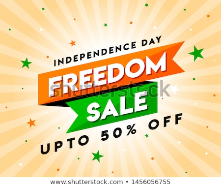 Stok fotoğraf: Happy Independence Day Sale Banner In Tricolor