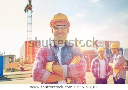 Foto stock: Builder Construction Worker Success