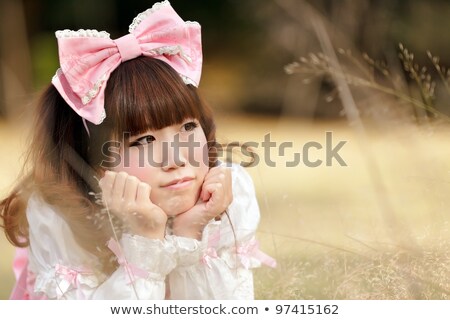 Stock fotó: Japanese Lolita In Meadow