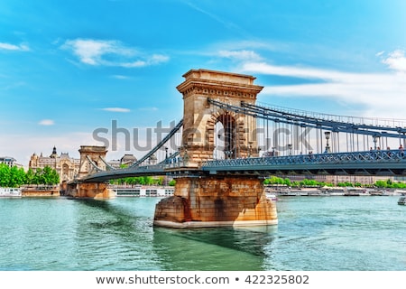 Stock photo: Szechenyi Suspension Bridge In Budapest Hungary