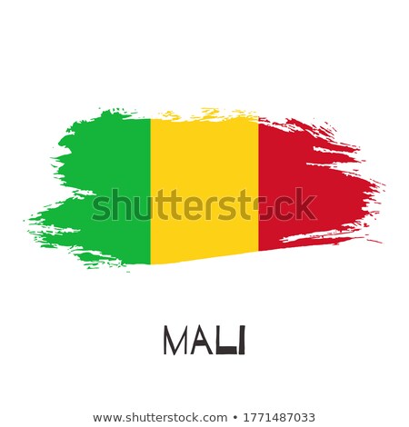 Stock photo: Watercolor Illustrated Drawing Of The Flag Of Mali