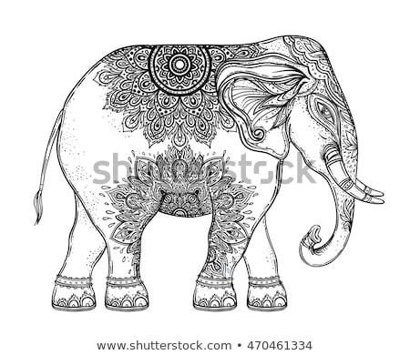 ストックフォト: Elephant Head Ganesha Hand Drawn Illustration