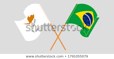 Zdjęcia stock: Brazil And Republic Of Cyprus Flags