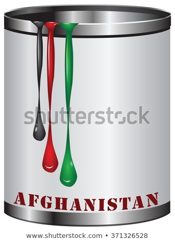 Foto d'archivio: Symbolic Can With Colors Of Flag Of Afghanistan