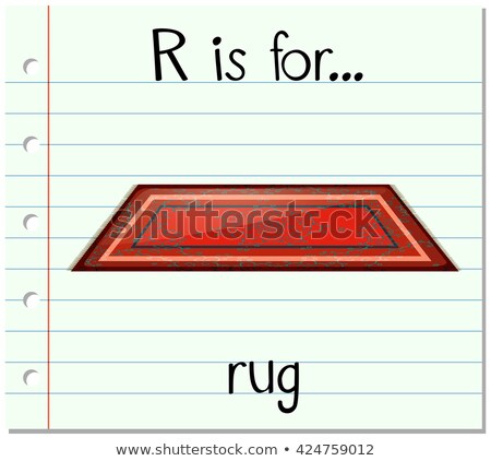 Foto stock: Flashcard Letter R Is For Rug