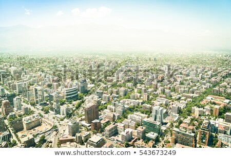 Foto stock: Santiago City Aerial View Chile