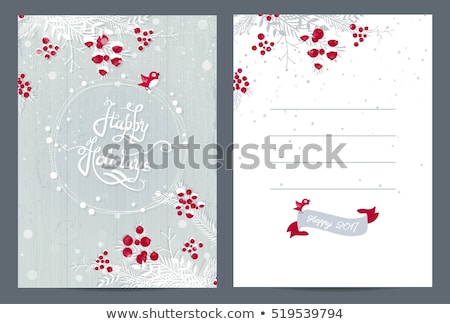 Stockfoto: Christmas Vector On White Wooden Background With Wishes Pine Branches