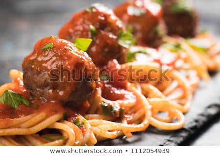 Stok fotoğraf: Pasta With Meatballs