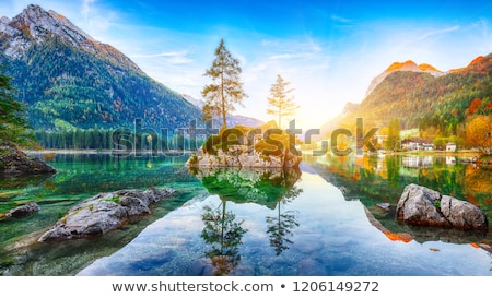 Foto stock: Hintersee Lake In Berchtesgaden Alpine Landscape View