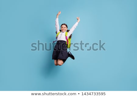 Stock foto: One Happy Girl In School Uniform