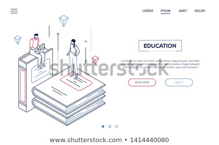 Stock foto: Knowledge Concept - Modern Isometric Vector Web Banner