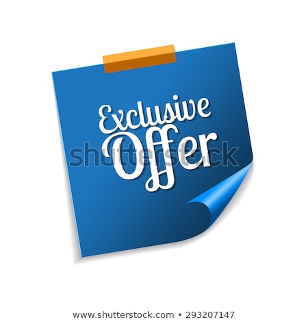 Foto stock: Exclusive Offer Blue Vector Icon Design