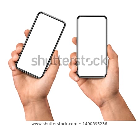 Stok fotoğraf: People Hands With Smartphone