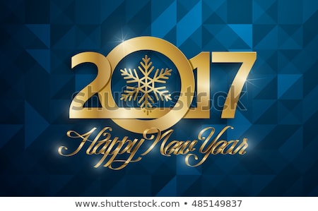 Stok fotoğraf: 2017 New Year Text Style With Colorful Backdrop