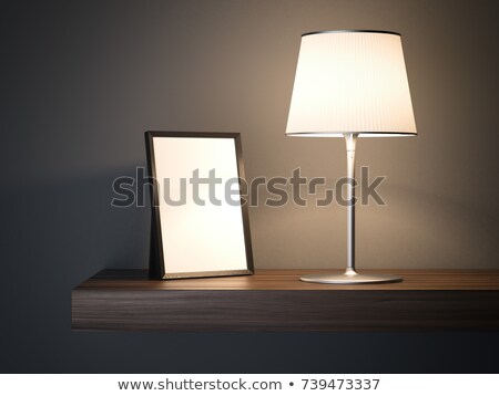 Zdjęcia stock: Desktop Picture Frame On A Shelf 3d Rendering