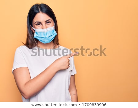 Zdjęcia stock: Happy Young Woman Face Over Natural Background