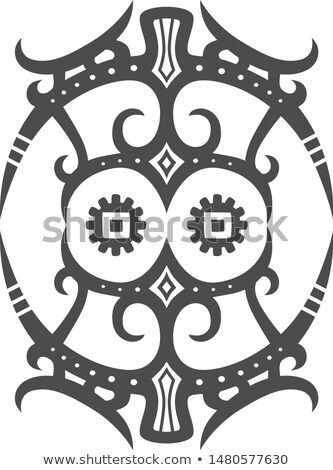 Zdjęcia stock: Mentawai Tribe Cultural Sign Tattoo Art Vector