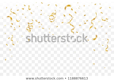 Stock fotó: Golden Streamer And Confetti