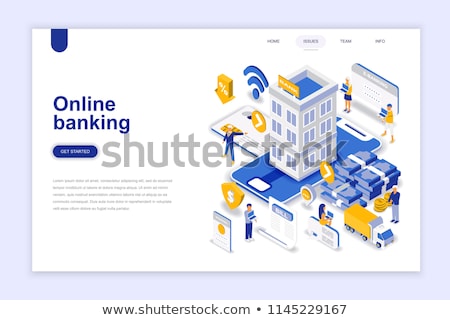Foto stock: Bank Account Concept Landing Page