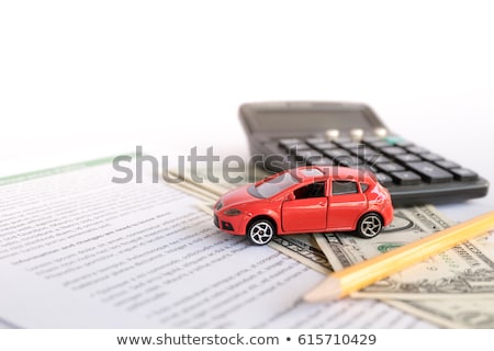 Foto stock: Model Cars And Banknotes