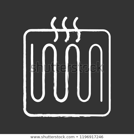 Foto stock: Black Sketch Vector Icon For Underfloor Heating