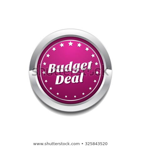 Foto stock: Budget Deal Pink Vector Button Icon