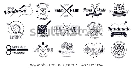 Zdjęcia stock: Set Of Vintage Handcrafted Emblems Labels Logos Isolated On A White Background Sketching Filled
