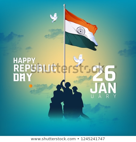 Foto stock: 26 January Republic Day Vector Design Illustration