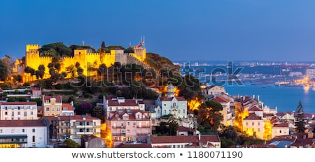 Foto stock: Lisbon Skyline At Sunset Portugal