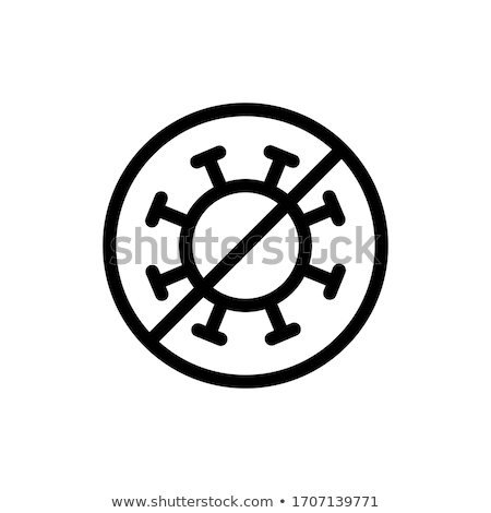 Stock foto: Safeguard Healthcare Bacteria Vector Sign Icon