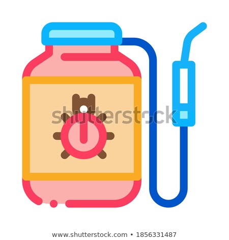Foto d'archivio: Portable Poison Tank For Beetles Icon Vector Outline Illustration