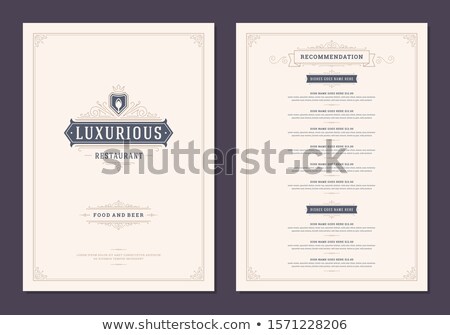 Сток-фото: Menu Frames For Restaurant Vector