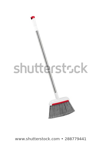 Stock fotó: Grey Broom Isolated On White