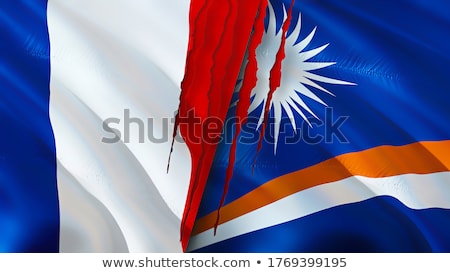 Сток-фото: France And Marshall Islands Flags