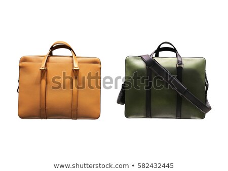 Stock photo: Black Mans Bag On A White Background