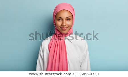 Stockfoto: Beauty Model Portrait With Headscarf