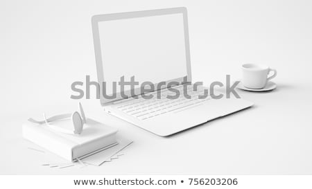 Stockfoto: Laptop On The Table 3d Rendering