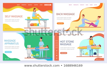 Stock fotó: Massage Apparatus And Back Massaging Set Vector