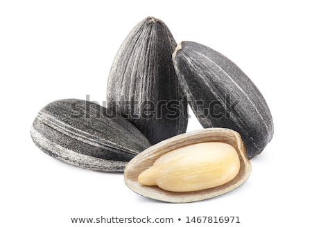 ストックフォト: Sunflower Seeds Background With Heap Of Black Grains