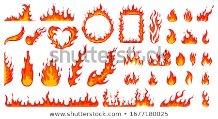 Stock fotó: Vector Bonfire Flame