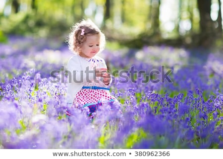 Stok fotoğraf: Adorable Little Girl In The Forest Meadow