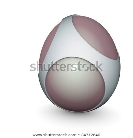 [[stock_photo]]: 3d Render Of A Silver Alien Techno Egg Object