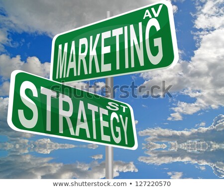 Zdjęcia stock: Plan Marketing On Highway Signpost