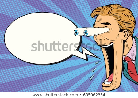 Cartoon Man With Popping Out Eyes Stockfoto © studiostoks