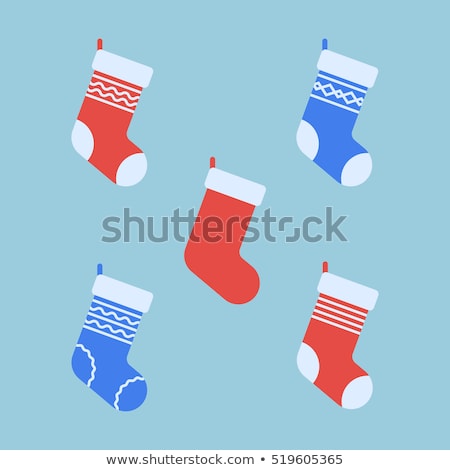 Foto d'archivio: Christmas Sock Flat Icon